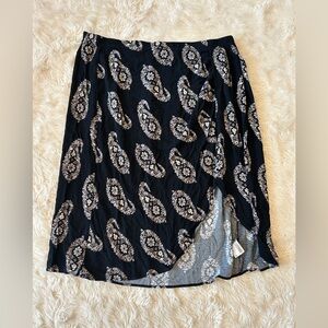 Paisley Asymmetrical Skirt